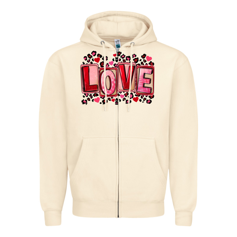 Valentine's Day Love Zipper Hoodie by FaDigitalArtStudio | Teevron