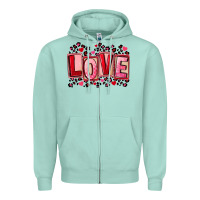Seafoam Valentine's Day love Zipper Hoodie - FaDigitalArtStudio