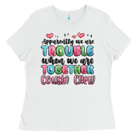 White apparently we are trouble when we are together cou Ladies Tee - MaliasSmallBusiness