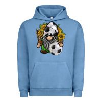 Pigment Pebble Blue soccer gnome Urban Hoodie - RacoonDesign
