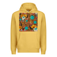 Antique Gold western aztec bull skull seamless pattern Premium Hoodie - FaDigitalArtStudio