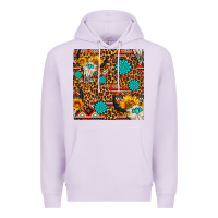 Lilac western aztec bull skull seamless pattern Premium Hoodie - FaDigitalArtStudio