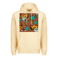Pina Colada western aztec bull skull seamless pattern Premium Hoodie - FaDigitalArtStudio