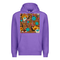 Purple western aztec bull skull seamless pattern Premium Hoodie - FaDigitalArtStudio
