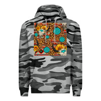 Slate Camo western aztec bull skull seamless pattern Premium Hoodie - FaDigitalArtStudio