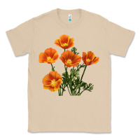 Mushroom California Poppy Flower Classic Tee - RanaPortraitStore