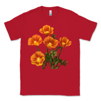 Red California Poppy Flower Classic Tee - RanaPortraitStore
