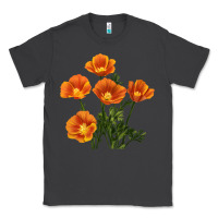 Smoke California Poppy Flower Classic Tee - RanaPortraitStore