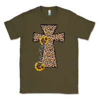 Army Green he is risen leopard cross Classic Tee - JahusDesignShop