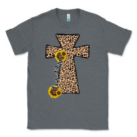 Charcoal Heather he is risen leopard cross Classic Tee - JahusDesignShop