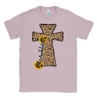 Lilac he is risen leopard cross Classic Tee - JahusDesignShop