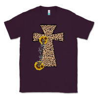Plum he is risen leopard cross Classic Tee - JahusDesignShop