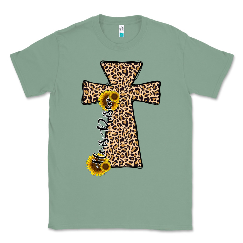 He Is Risen Leopard Cross Classic Tee by JahusDesignShop | Teevron