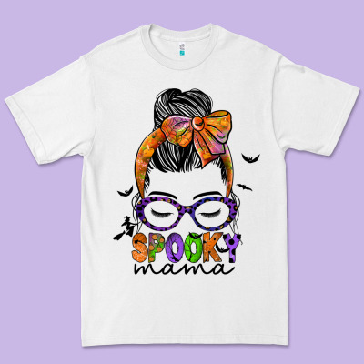 Spooky Mama Premium Tee Designed By Jahusdesignshop