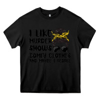 Black i like murder shows comfy clothes and maybe 3 peop Heavy Core Tee - MaliasSmallBusiness
