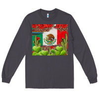 Smoke Mexican Flag Long Sleeve Tee - texasbilliewilder