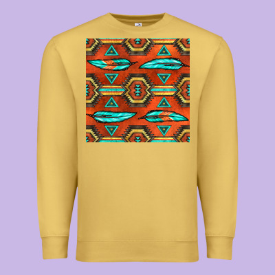 Native American Aztec Seamless Pattern 2 Premium Sweatshirt Designed By Bundleandbundleshop