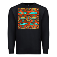 Black native american aztec seamless pattern 2 Premium Sweatshirt - BundleAndBundleShop
