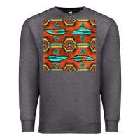 Charcoal Heather native american aztec seamless pattern 2 Premium Sweatshirt - BundleAndBundleShop