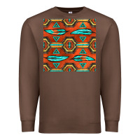 Chestnut native american aztec seamless pattern 2 Premium Sweatshirt - BundleAndBundleShop