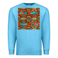 Ocean Blue native american aztec seamless pattern 2 Premium Sweatshirt - BundleAndBundleShop