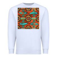 White native american aztec seamless pattern 2 Premium Sweatshirt - BundleAndBundleShop