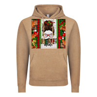 Vintage Coffee Christmas merry mama messy bun Vintage Hoodie - Jasminsmagicworld