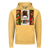 Vintage Mustard Christmas merry mama messy bun Vintage Hoodie - Jasminsmagicworld