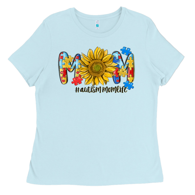 Autism Mom Life Sunflower Ladies Tee by MaliasSmallBusiness | Teevron