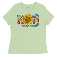 Matcha autism mom life sunflower Ladies Tee - MaliasSmallBusiness