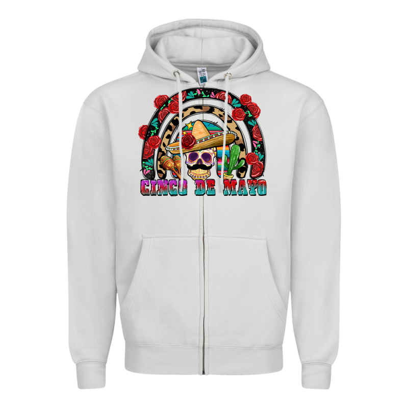 Cinco De Mayo Rainbow Zipper Hoodie by FaDigitalArtStudio | Teevron