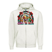 Oatmeal Heather Cinco de mayo rainbow Zipper Hoodie - FaDigitalArtStudio