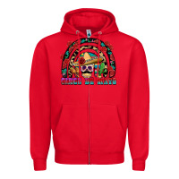 Red Cinco de mayo rainbow Zipper Hoodie - FaDigitalArtStudio