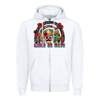 White Cinco de mayo rainbow Zipper Hoodie - FaDigitalArtStudio