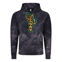 Cloud Black Turquoise Leopard Cactus Vintage Hoodie - RanaPortraitStore
