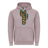 Vintage Zinc Turquoise Leopard Cactus Vintage Hoodie - RanaPortraitStore