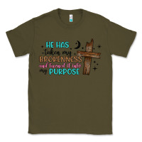 Army Green he has taken my brokenness and turned it into my p Classic Tee - Artiststas