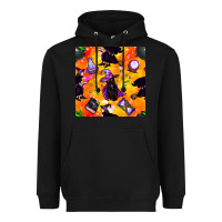 Black halloween cat and witch seamless pattern Heavyweight Hoodie - BundleAndBundleShop