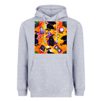 Heather Grey halloween cat and witch seamless pattern Heavyweight Hoodie - BundleAndBundleShop