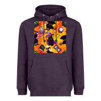 Plum halloween cat and witch seamless pattern Heavyweight Hoodie - BundleAndBundleShop