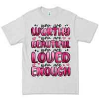 Dove Grey you are worthy you are beautiful Premium Tee - MaliasSmallBusiness