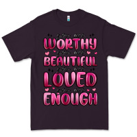 Plum you are worthy you are beautiful Premium Tee - MaliasSmallBusiness
