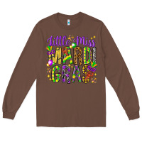 Chestnut Little miss Mardi Gras Long Sleeve Tee - NancyCooperArtShop