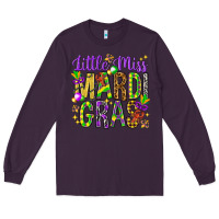 Plum Little miss Mardi Gras Long Sleeve Tee - NancyCooperArtShop