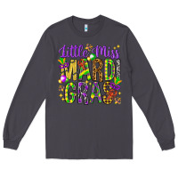 Smoke Little miss Mardi Gras Long Sleeve Tee - NancyCooperArtShop