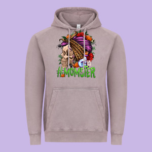 Momster Halloween Momlife Vintage Hoodie Designed By Jasminsmagicworld