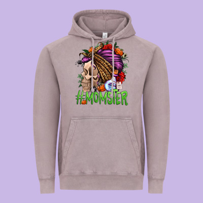 Momster Halloween Momlife Vintage Hoodie Designed By Jasminsmagicworld
