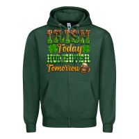 Sports Green St. Patrick's Irish today hungover tomorrow Zipper Hoodie - OliviaCreatesArt