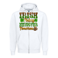 White St. Patrick's Irish today hungover tomorrow Zipper Hoodie - OliviaCreatesArt
