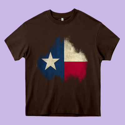 Texas Patch Heavy Core Tee Designed By Adodesignshop